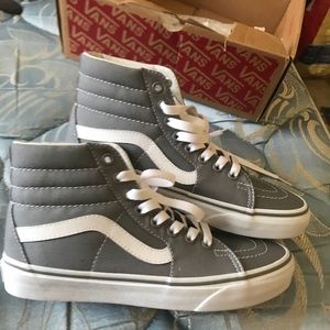 grey high top vans
